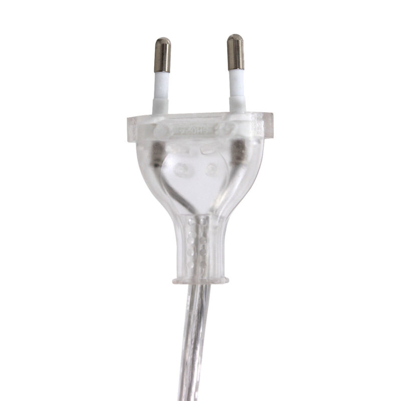 Staalkleurige vloerlamp Prestige Chic 8102ST met wit grof linnen kap - Afbeelding 13