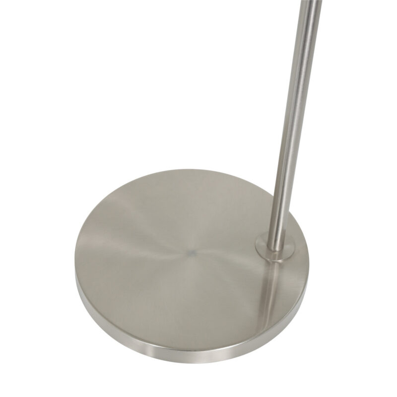 Staalkleurige vloerlamp Prestige Chic 9719ST met wit grof linnen kap - Afbeelding 13
