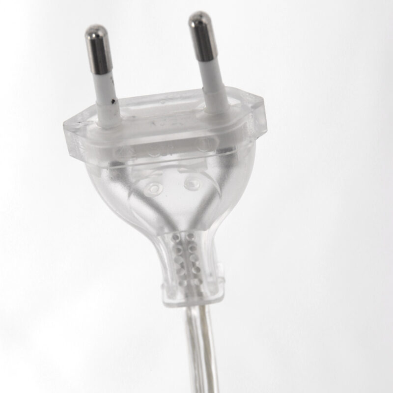 Staalkleurige vloerlamp Prestige Chic 9719ST met wit grof linnen kap - Afbeelding 18