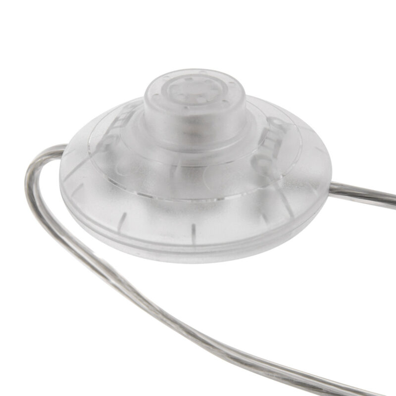 Staalkleurige vloerlamp Prestige Chic 9719ST met wit grof linnen kap - Afbeelding 19