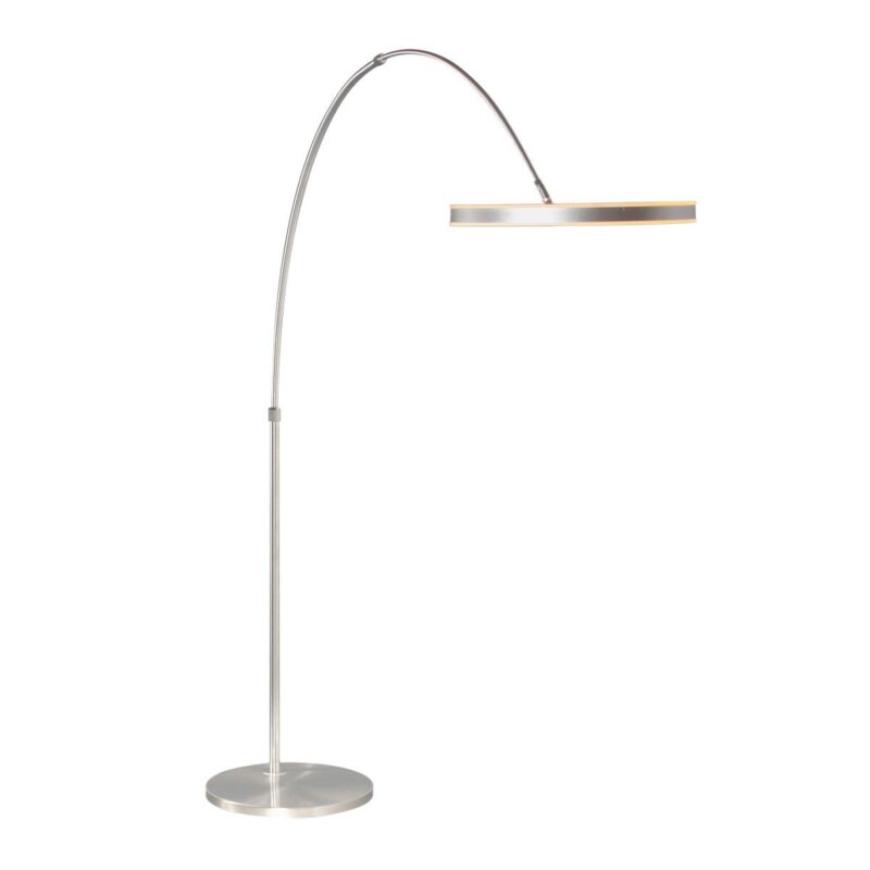 Staalkleurige vloerlamp / booglamp Ringlux 4130ST 4000 Lumen - Afbeelding 2