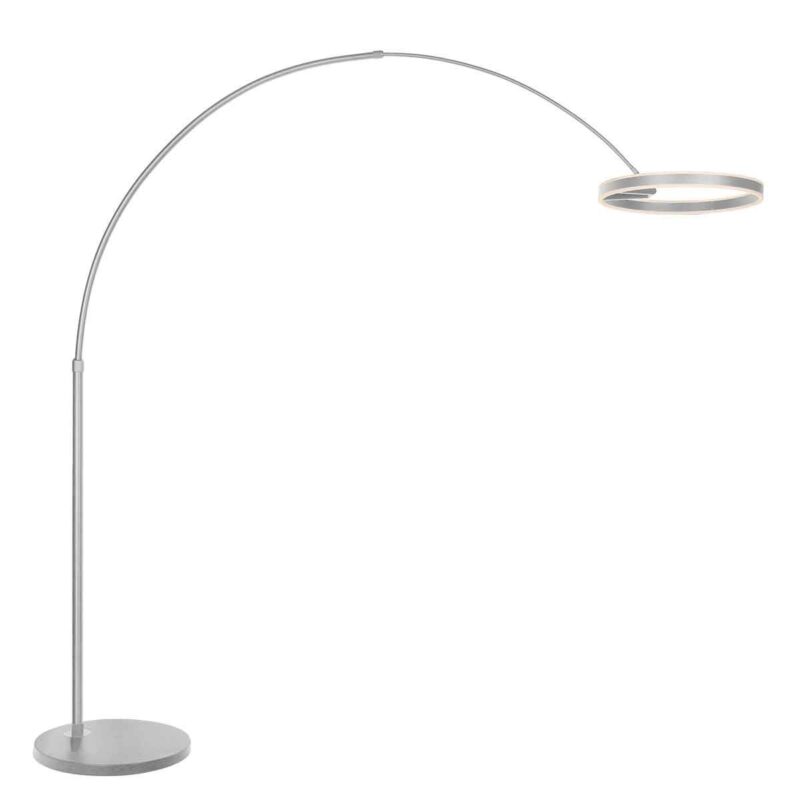 Staalkleurige vloerlamp / booglamp Ringlux 4130ST 4000 Lumen - Afbeelding 13
