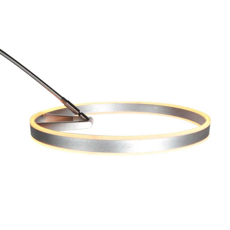 Staalkleurige vloerlamp / booglamp Ringlux 4130ST 4000 Lumen - Afbeelding 3