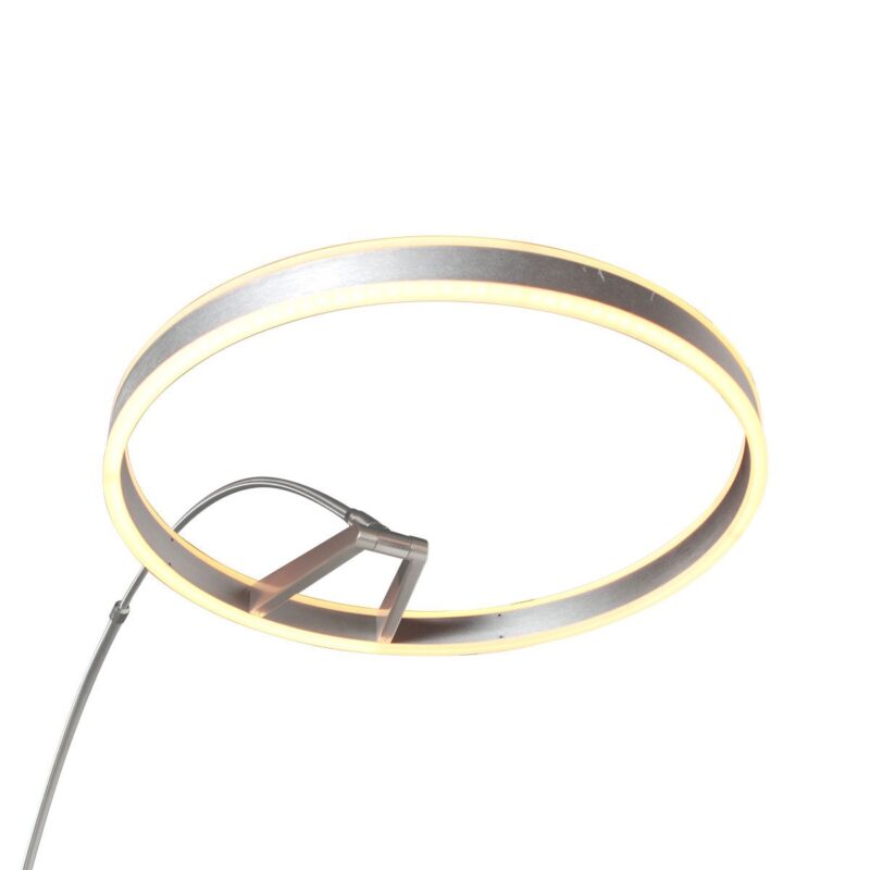 Staalkleurige vloerlamp / booglamp Ringlux 4130ST 4000 Lumen - Afbeelding 4