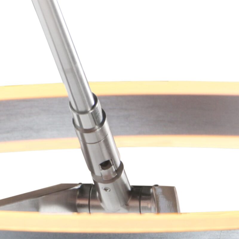 Staalkleurige vloerlamp / booglamp Ringlux 4130ST 4000 Lumen - Afbeelding 5