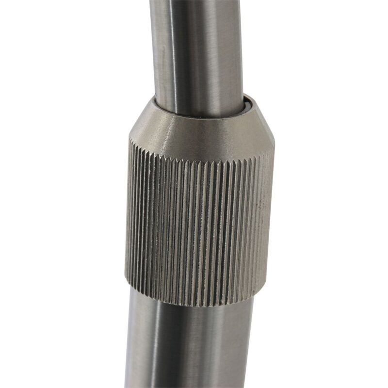Staalkleurige vloerlamp / booglamp Sparkled Light 3963ST inclusief zwarte kap met goudkleurige binnenkant. - Afbeelding 8