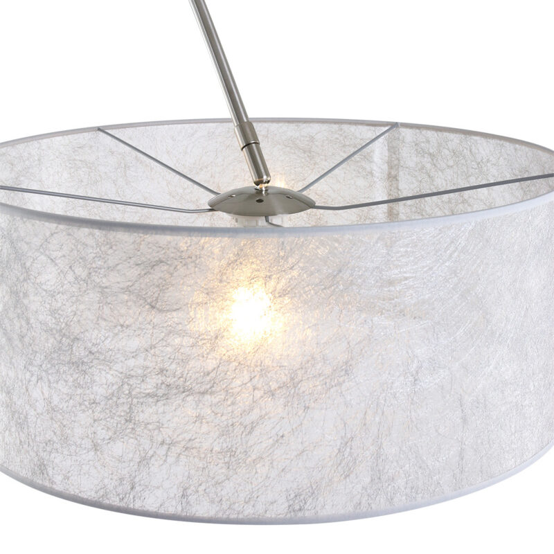 Lampadaire arc couleur acier Sparkled Light 9680ST avec abat-jour sizoflor Silver - Image 14