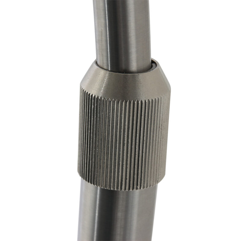 Staalkleurige vloerlamp booglamp Sparkled Light 9879ST met grijs kunststof bol kap - Afbeelding 9