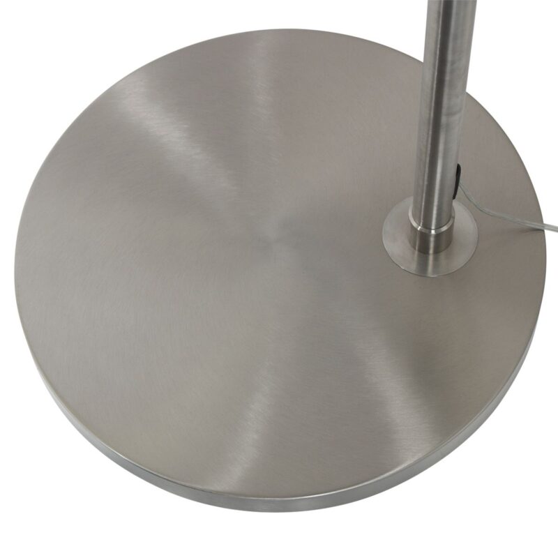 Staalkleurige vloerlamp booglamp Sparkled Light 9879ST met grijs kunststof bol kap - Afbeelding 10