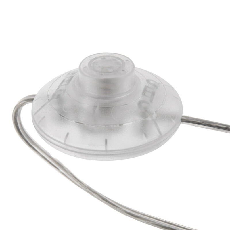 Staalkleurige vloerlamp booglamp Sparkled Light 9879ST met grijs kunststof bol kap - Afbeelding 12