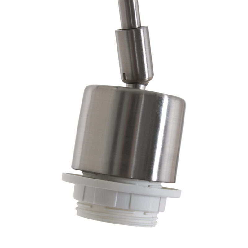 Staalkleurige wandlamp Elegant Classy 2574ST zonder kap met E27 fitting - Afbeelding 13