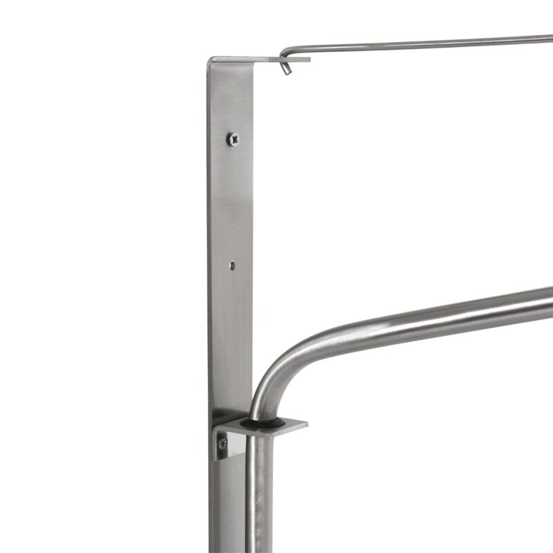 Staalkleurige wandlamp Elegant Classy 3957ST met zwart linnen kap - Afbeelding 11