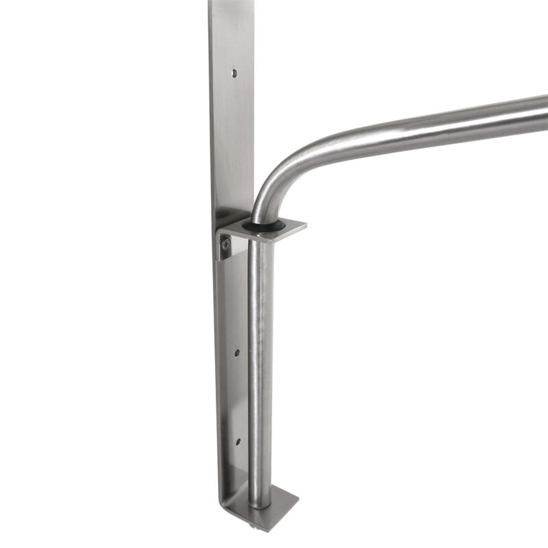 Staalkleurige wandlamp Elegant Classy 8131ST met zilver velours kap - Afbeelding 5
