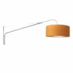 Applique couleur acier Elegant Classy 8132ST avec abat-jour en velours doré