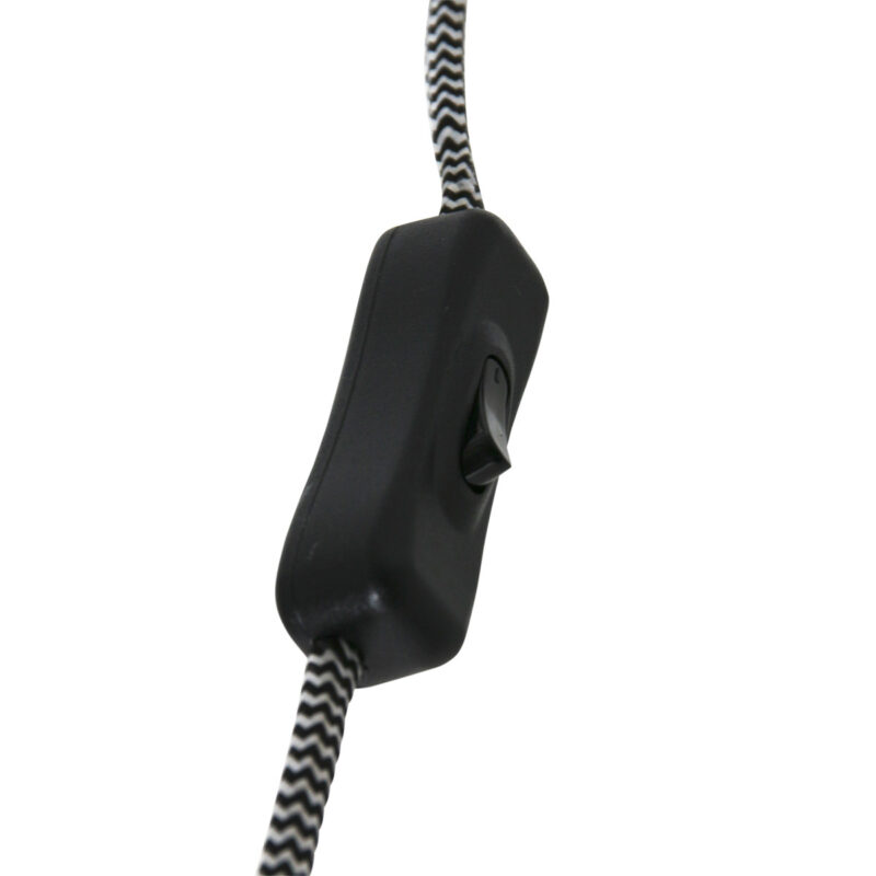Staalkleurige wandlamp Elegant Classy 9329ST met grijs grof linnen kap - Afbeelding 11