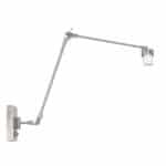 Staalkleurige wandlamp Prestige Chic 7396ST zonder kap