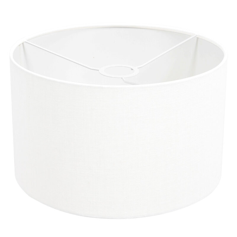 Staalkleurige wandlamp Prestige Chic 8106ST met wit fijn linnen kap - Afbeelding 5