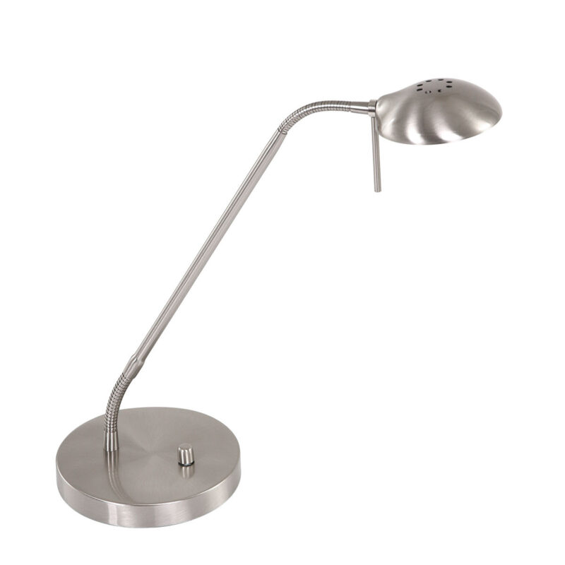 Stalen tafellamp Biron 1 lichts 7502ST met draai dimmer 2700 Kelvin - Afbeelding 2