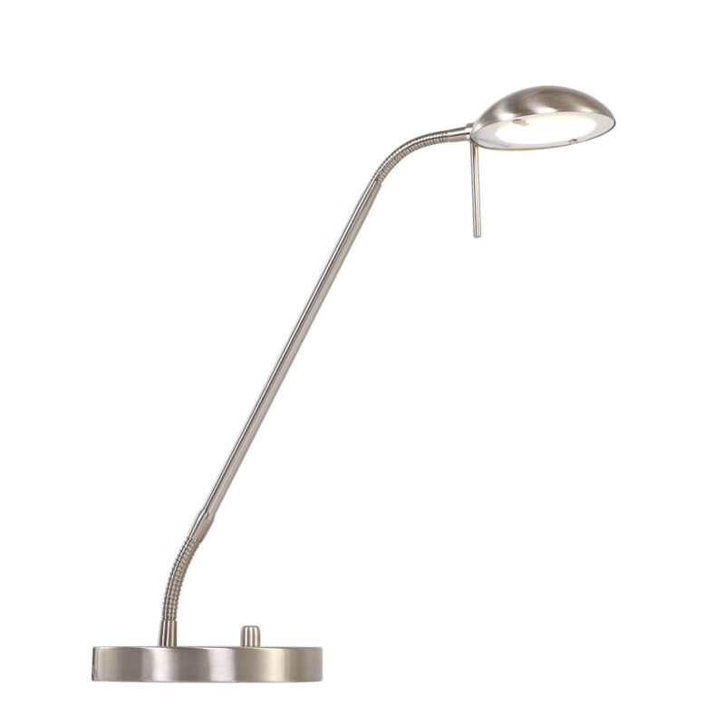 Stalen tafellamp Biron 1 lichts 7502ST met draai dimmer 2700 Kelvin - Afbeelding 13