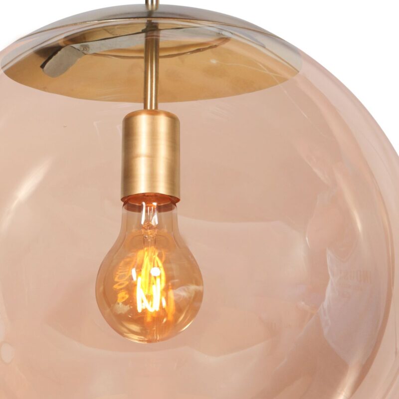 Stijlvolle hanglamp Bollique 4186ME Glazen Bol 40cm - Afbeelding 6