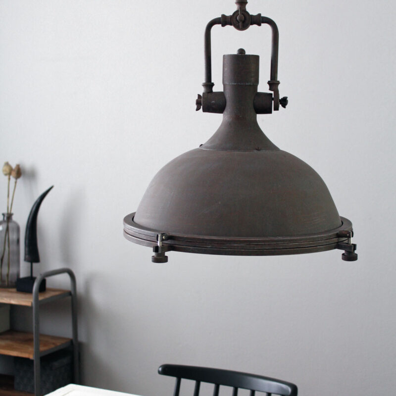 Stoere bruine hanglamp Eliga 7636B met E27 fitting - Afbeelding 3