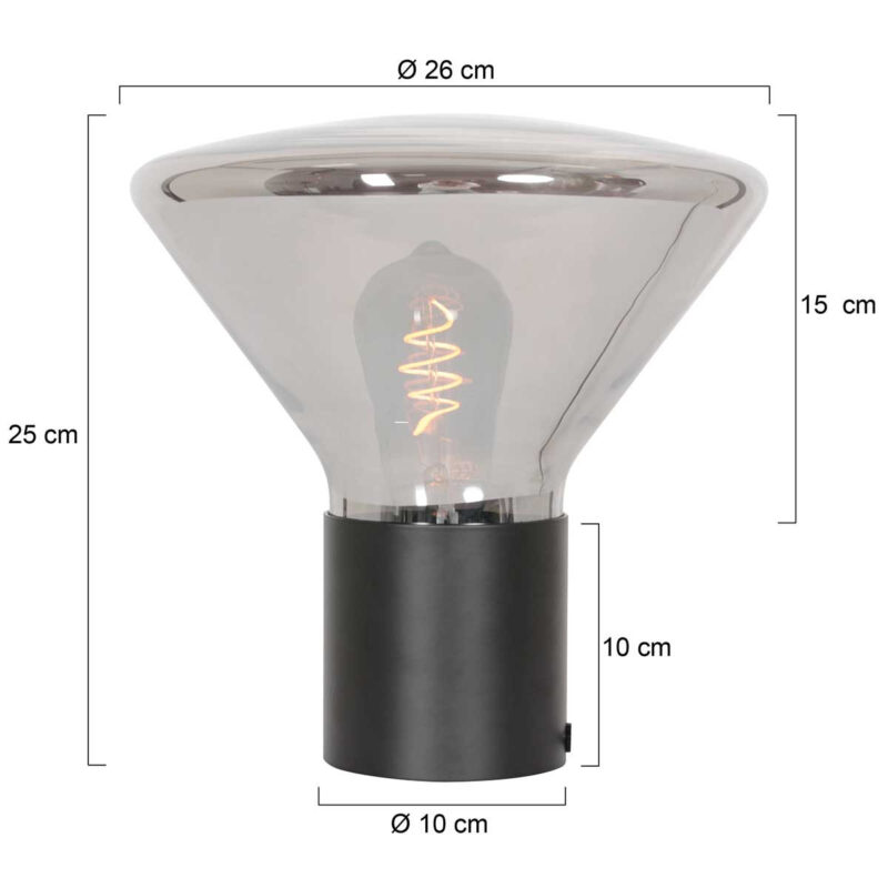Tafellamp Ambiance 3401ZW Zwart - Afbeelding 7