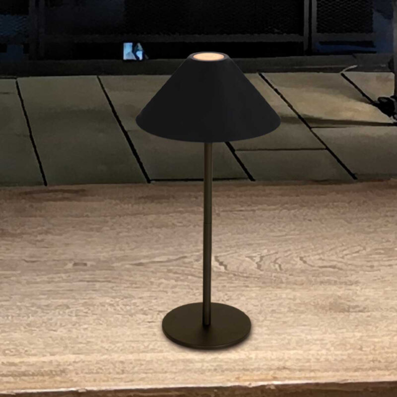 Tafellamp Ancilla 3353ZW Zwart oplaadbaar en dimbaar - Afbeelding 3
