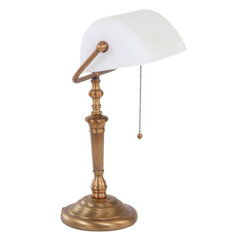Tafellamp Ancilla 6186BR Brons E27 fitting met trekschakelaar - Afbeelding 2
