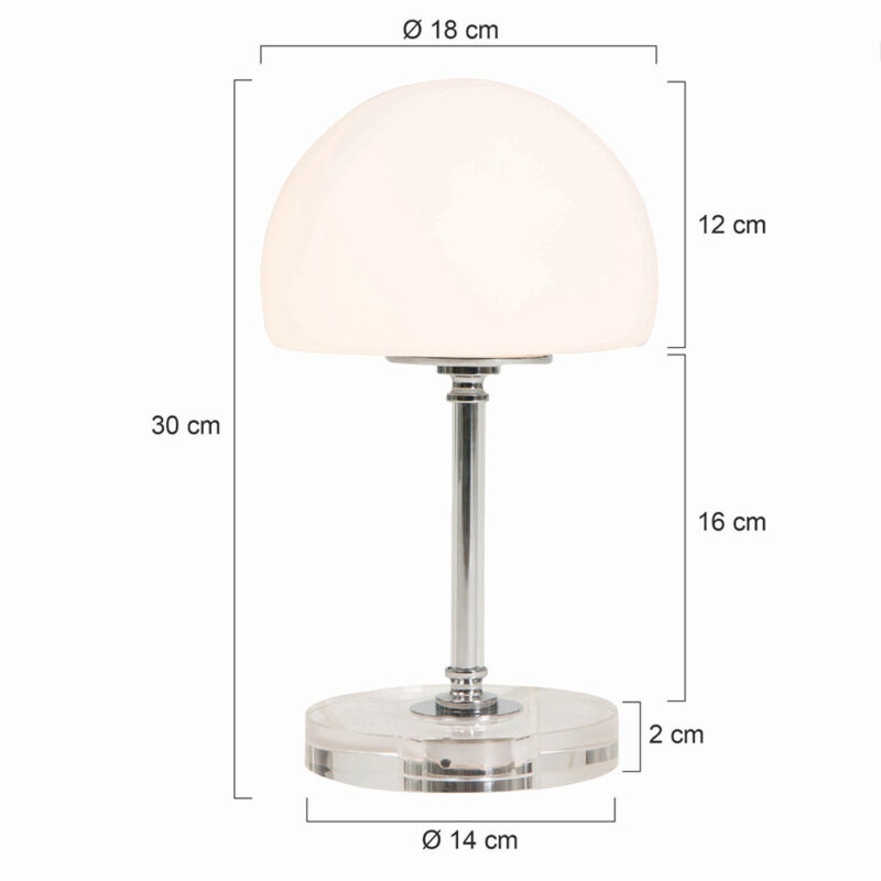Tafellamp Ancilla 7933CH Chroom met drie standen dimmer - Afbeelding 7