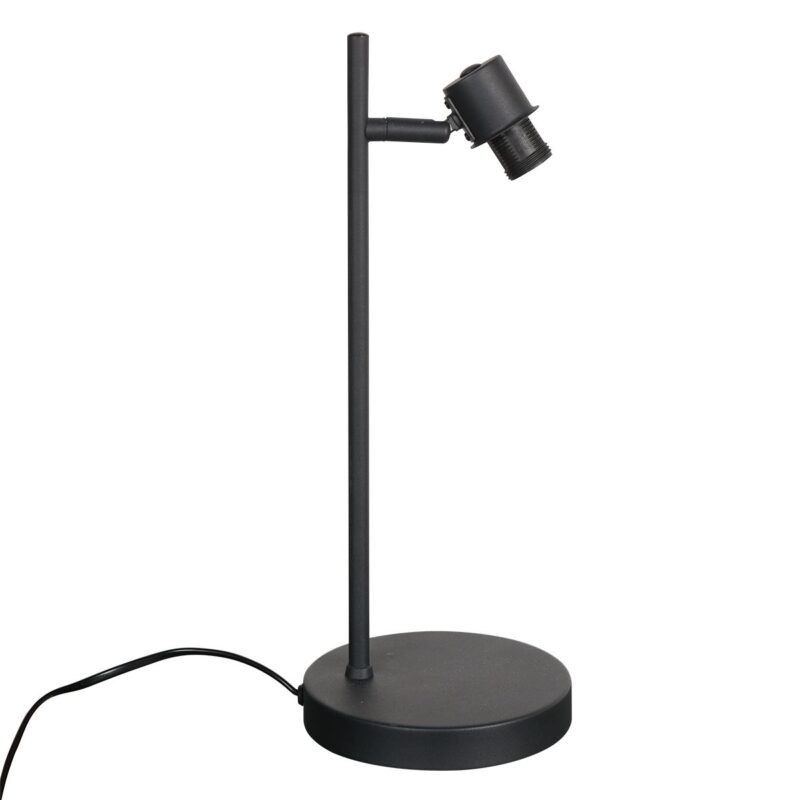 Tafellamp Bambus 3669ZW Zwart 1 lichts met houten kapje - Afbeelding 8