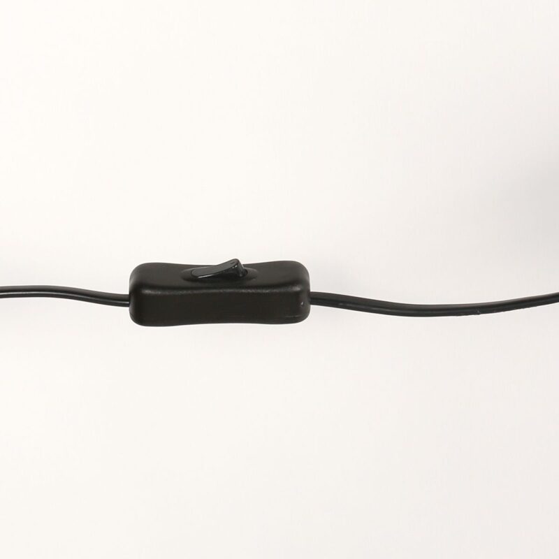 Tafellamp Bambus 3669ZW Zwart 1 lichts met houten kapje - Afbeelding 13