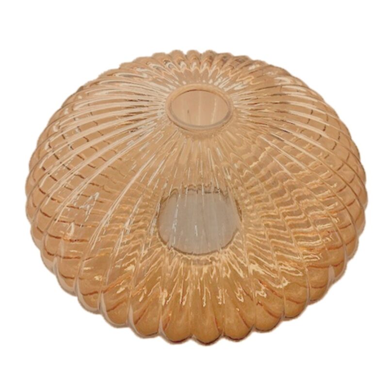 Tafellamp Bloeba 4235ZW met amberkleurig ribbelglas - Afbeelding 6