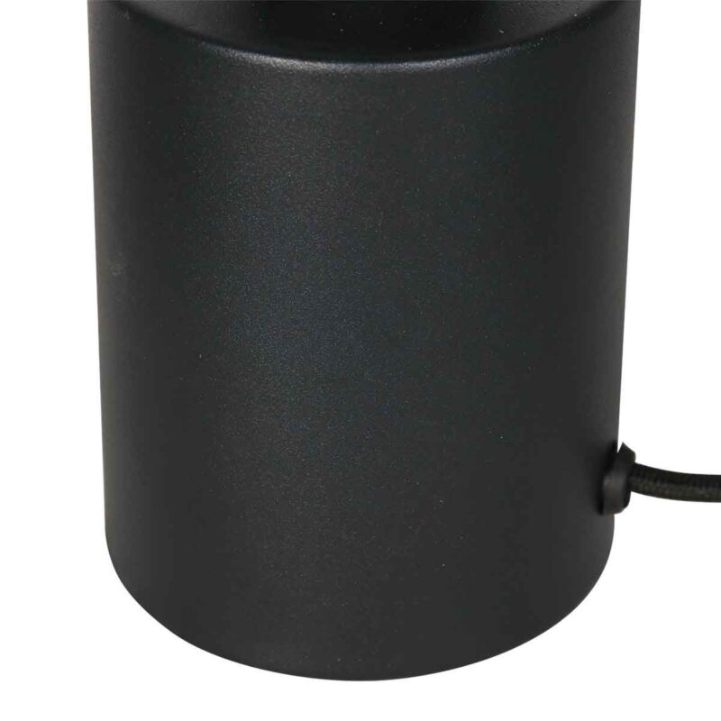 Tafellamp Bloeba 4378ZW met rookglas druppelkap Ø15 cm - Afbeelding 4