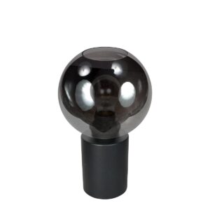 Tafellamp Bloeba 4379ZW met rookglas kap Ø15 cm