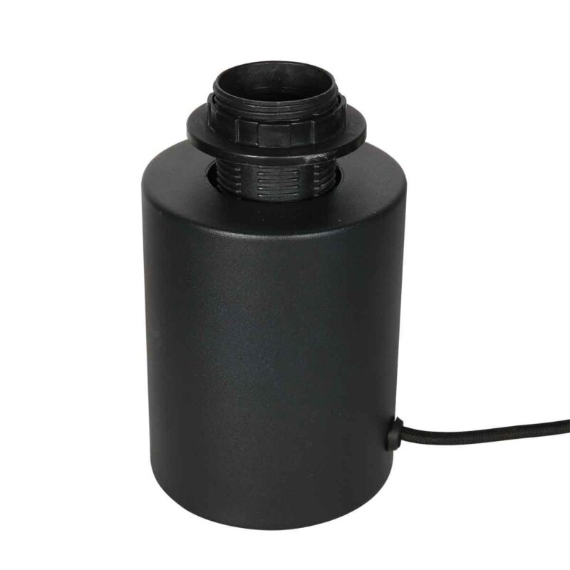 Tafellamp Bloeba 4384ZW met zwart linnen druppelkap Ø25 cm - Afbeelding 10