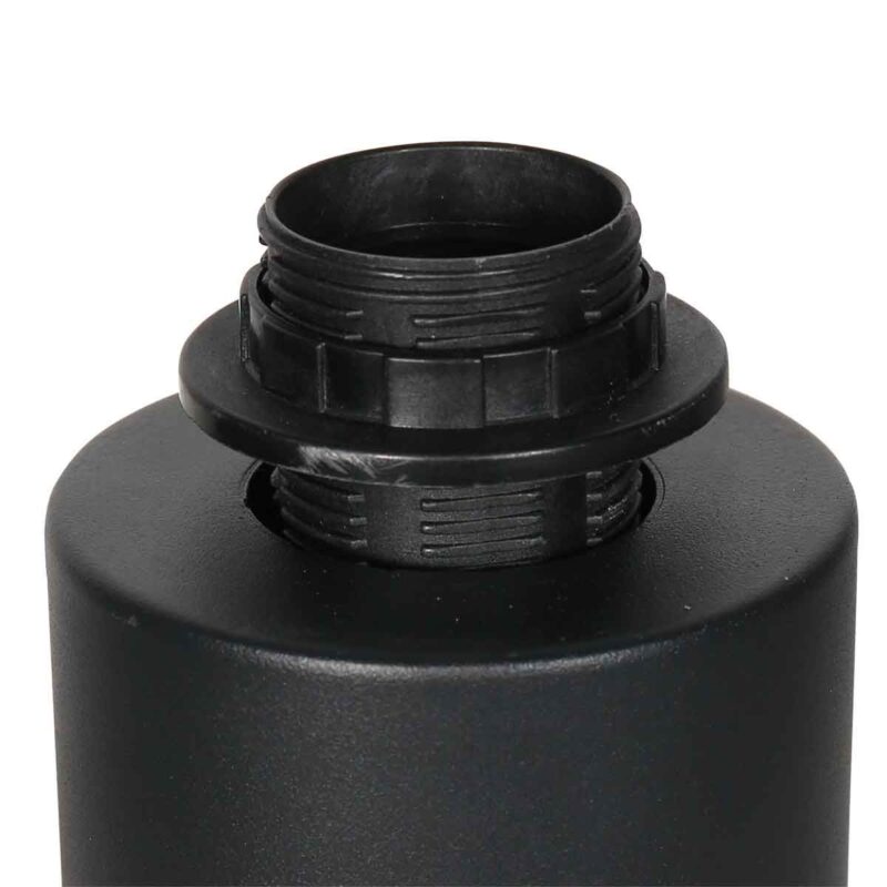 Tafellamp Bloeba 4384ZW met zwart linnen druppelkap Ø25 cm - Afbeelding 3