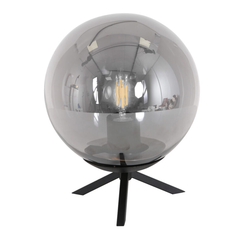 Tafellamp Bollique 3323ZW Zwart E27 fitting 26cm hoog - Afbeelding 2