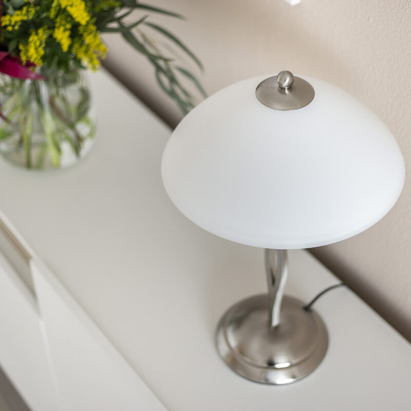 Tafellamp Capri 6842ST Staal met een E27 fitting - Afbeelding 3