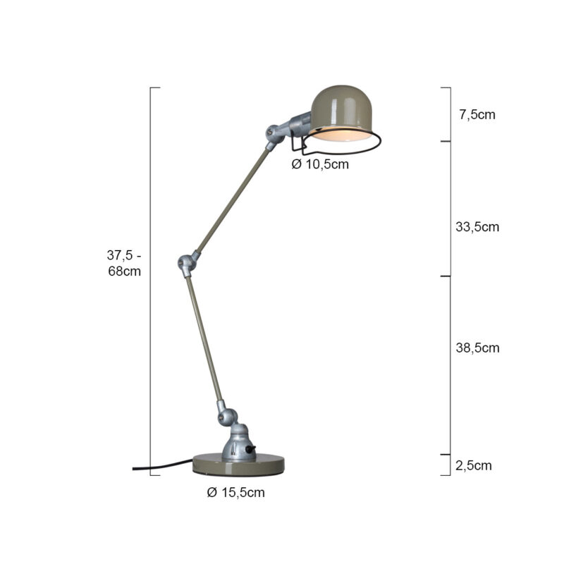 Tafellamp Davin 7655G Groen met kleine fitting E14 - Afbeelding 8