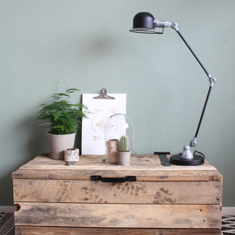 Tafellamp Davin 7655ZW Zwart met kleine fitting E14 - Afbeelding 3