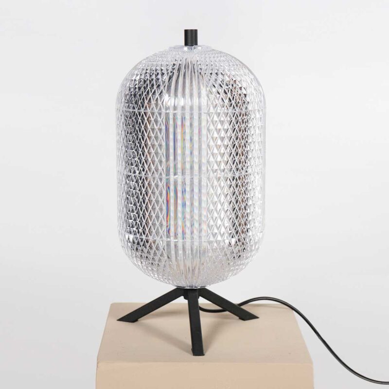 Tafellamp Geripu 3841ZW Ø15cm geribbeld kunststof met led module - Afbeelding 13