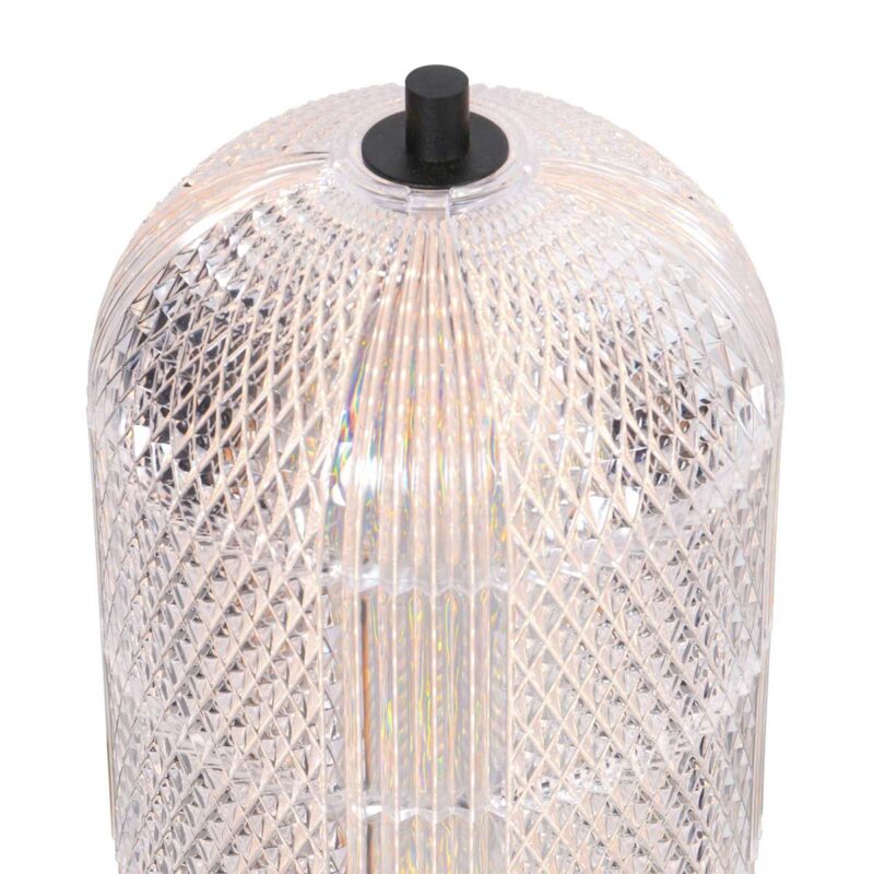 Tafellamp Geripu 3841ZW Ø15cm geribbeld kunststof met led module - Afbeelding 4