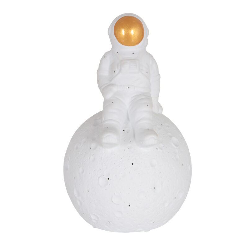 Tafellamp Jazz 3108W Witte astronaut met goudkleurig vizier - Afbeelding 2