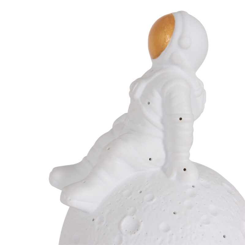 Tafellamp Jazz 3108W Witte astronaut met goudkleurig vizier - Afbeelding 8