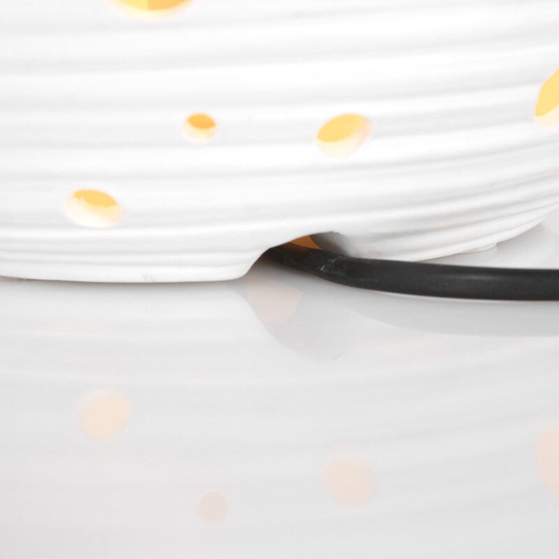 Tafellamp Jazz 3110W Witte maan met lichtgevende gaatjes - Afbeelding 5