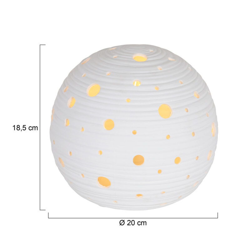 Tafellamp Jazz 3110W Witte maan met lichtgevende gaatjes - Afbeelding 6