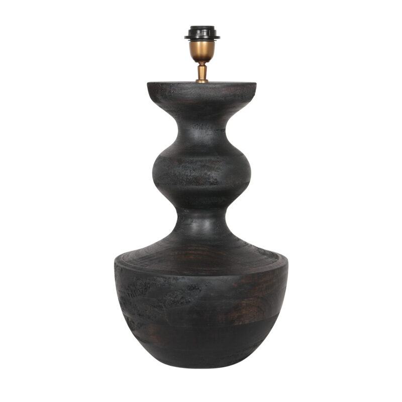 Tafellamp Lyons 3466ZW Zwart met snoer schakelaar en E27 fitting zonder kap - Afbeelding 2