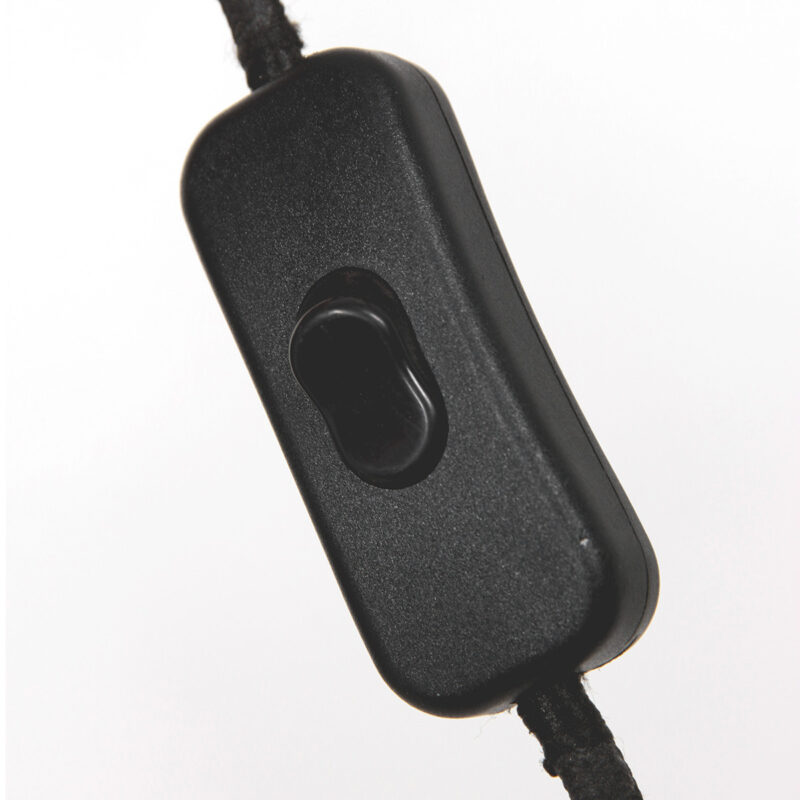 Tafellamp Lyons 3466ZW Zwart met snoer schakelaar en E27 fitting zonder kap - Afbeelding 11