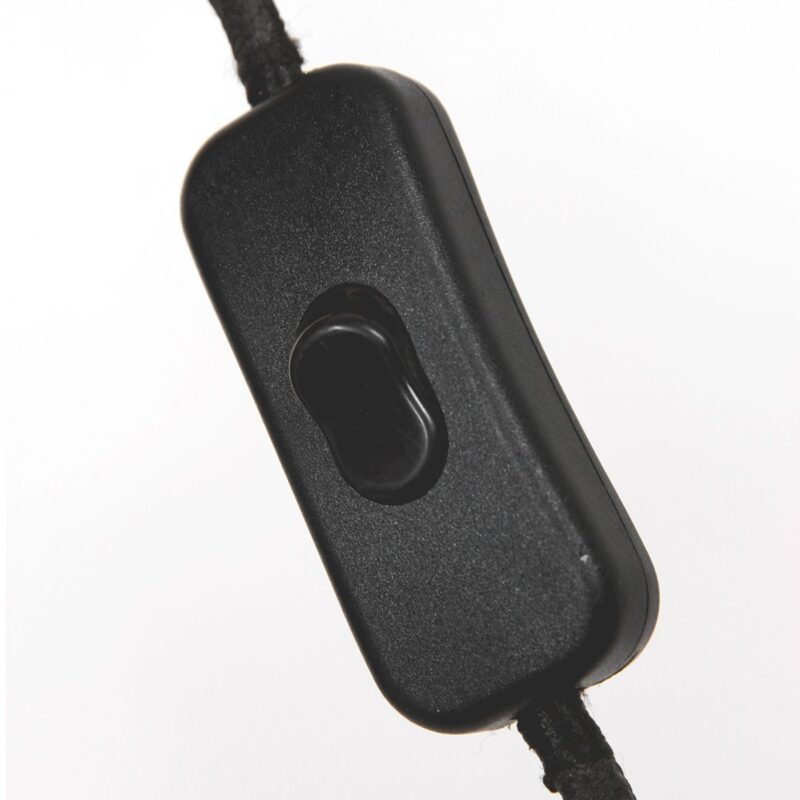 Tafellamp Lyons 3469ZW Zwart met grijs velours kap - Afbeelding 14