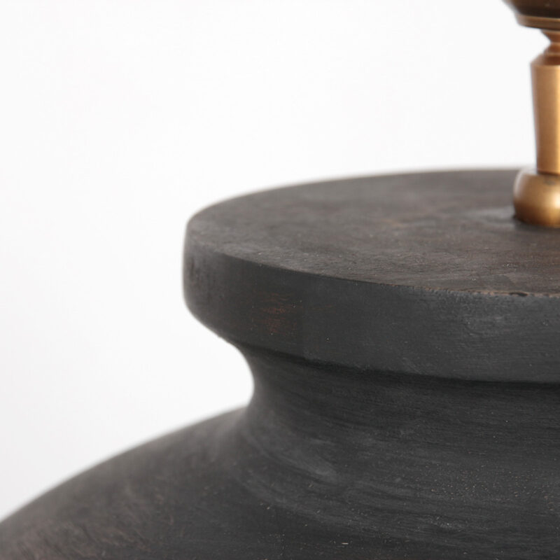 Tafellamp Lyons 3470ZW Zwart met goud velours kap - Afbeelding 5